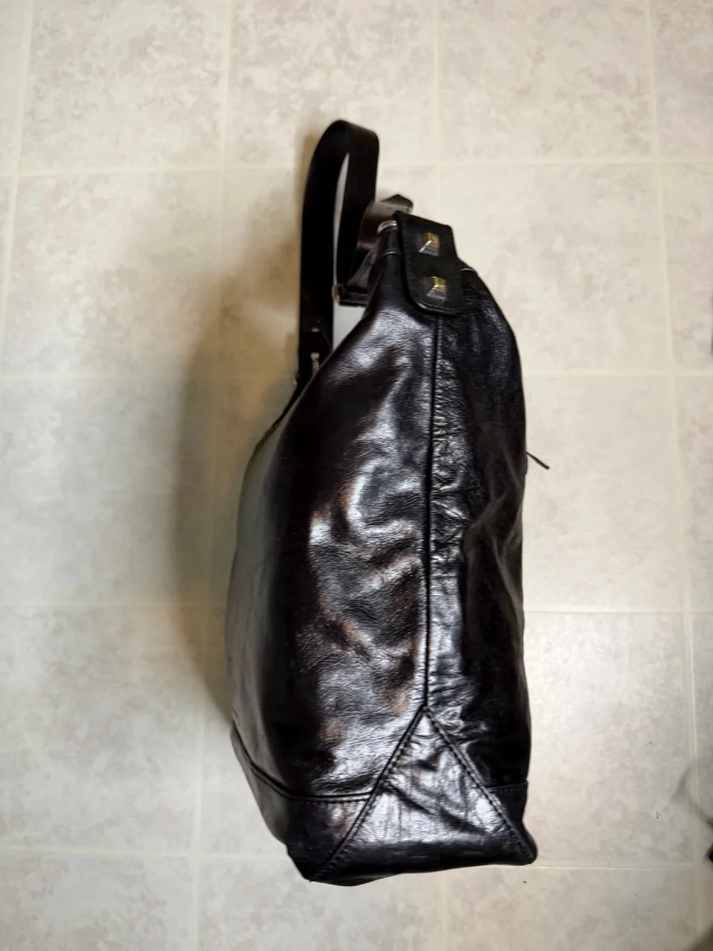 REBECCA MINKOFF Regan Large Leather Hobo Shoulder Bag Adjustable Strap